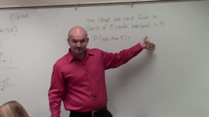 Finding the probability of choosing cards less than five