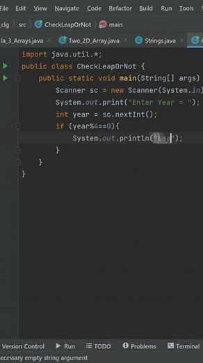 How toe check LEAP YEAR or NOT | java program || #java #programming || #shorts || Code Else