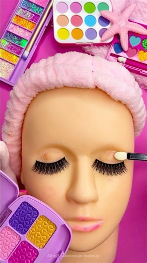 ASMR Planet Satisfying with Unboxing & Review Mannequin Makeup Purple glow Sounds Video Fast No talk