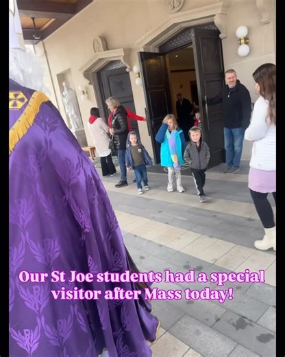 St Nicholas stopped in a day early to visit our SJCS students after Mass! Don’t forget, if you celebrate St. Nicholas, his feast day is tomorrow! Learn all about St Nick and some traditions you can start in your home here! https://www.dynamiccatholic.com/advent/about-st-nicholas.html?srsltid=AfmBOoq87wu9OOyno1zWOZ_DPeegmhj0gcQ4J4HXLps1qJkd9NLHWTE7 | St. Joseph Cathedral School