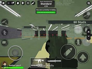 M4A1 showcase but my sister is in the vid (Roblox Weaponry)