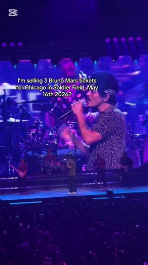 The Romantic Tour Section 134 Row 10 Seat 1-3 Resale Price:- $170 Send me a direct message if interested! @Bruno Mars @Ticketmaster #brunomars #brunomarsmusic #brunomarsconcert #concert #chicago