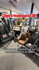 1.5K views · 15 reactions | CLEARANCE DINING CHAIRS The outlet has been filled with dining chairs and barstools which are all absolute bargains勞 We’re clearing the warehouse out at the minute so we’re selling them all double cheap ✅ Only available in the outlet - find us in Failsworth, Manchester  | AMC Furniture Outlet | Facebook