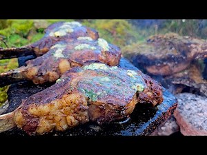 Garlic Butter Tomahawk on HOT STONE
