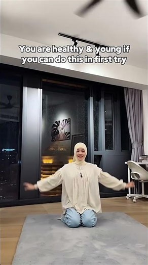 Exercises to stay young hahaha #hijab #abaya #exsercise asel Mustafa