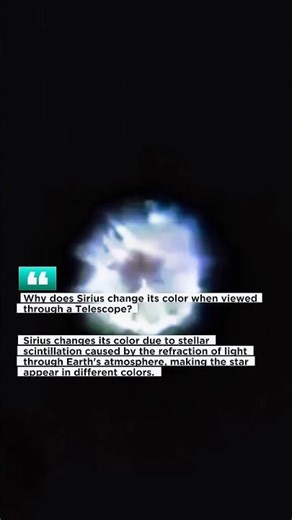 Why Does Sirius Change Colors in the Night Sky? 🌟✨#space #universe #exploration
