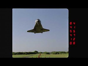 Space Shuttle orbiter landing at Kennedy Space Center - NASA Engineering Footage / Slow motion