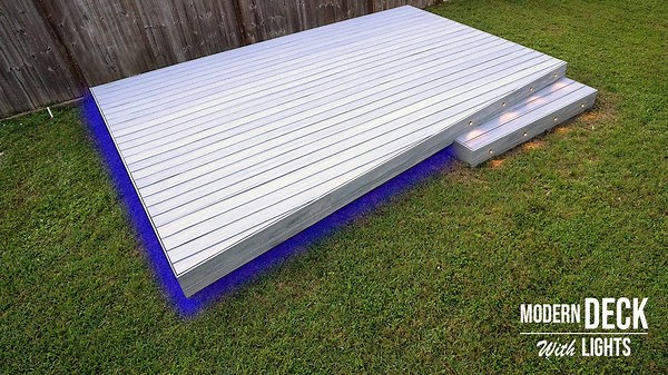 Building A Ground Level Deck with LED Lights