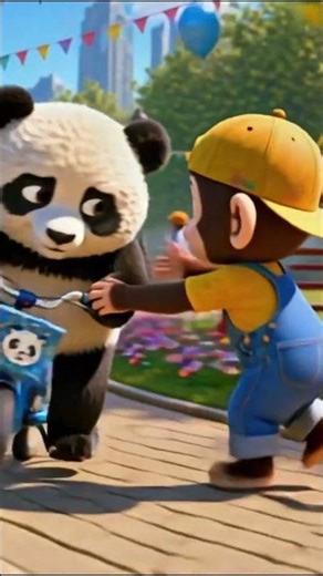 Panda’s Hard Work to Master Cycling 🐼💪🚲