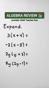 173K views · 1.3K reactions | Algebra Review - Expand the Expressions #TeacherGon #math #CSEReview #letreviewer2023 #mathreviewer #algebra | Ako si Teacher Gon | Facebook