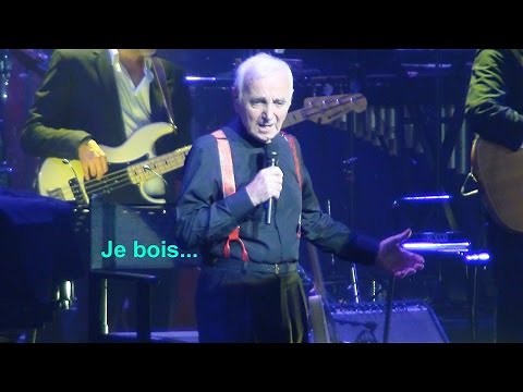 Charles Aznavour Je bois Live au Palais des sports (Paris) 17 sep. 2015