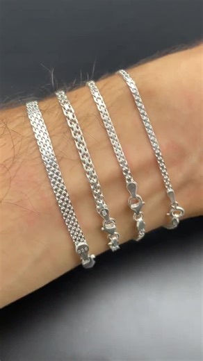 925 Sterling Silver Bismark Diamond Cut Chain Bracelet, Dainty Women Gift Chain, Trendy Men Chain, Gift for Birthday, Handmade 925 Stamped - Etsy