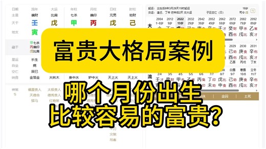 哪个月份出生容易得富贵？ 通过一个富贵案例分析