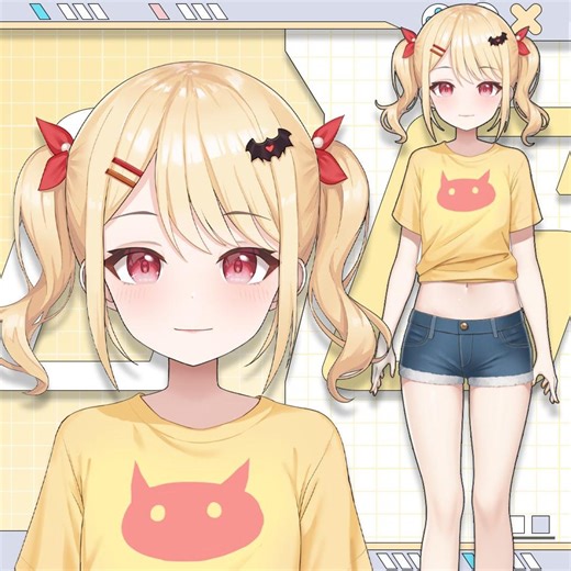 Vtuber Model | Premade Vtuber Model | Live2d Model | Fully Rigged | Ready to Use - Etsy