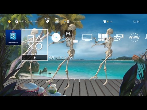 Tropical Skeleton Dance - PS4 Dynamic Theme