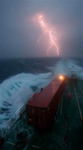 The most epic lightning strike ever caught at sea! #weather
