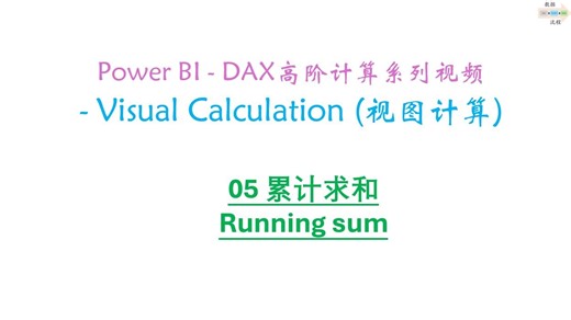 DAX Visual Calculation (视图计算) - 05 累计求和 Running sum
