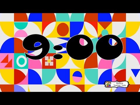 Geometric Fun Classroom Timer - with Music - 9 Minutes