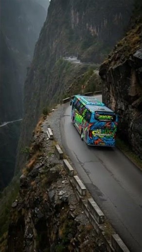Bus Survives Massive Rockfall on Cliff Edge! Shocking Close Call!