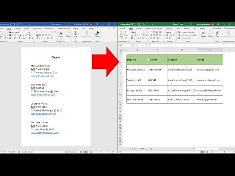 Como convertir texto de Word a tabla de datos de Excel