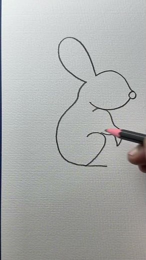 How to draw a rabbit with number 2
