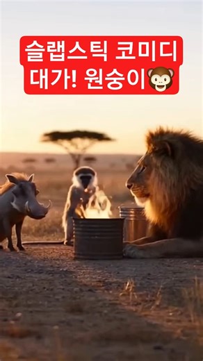 바위가 왜 거기서 나와? Why Is There Suddenly a Rock? #lion #warthog #monkey #웃긴영상 #재밌는영상 #야생 #wildlife #멧돼지
