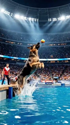German Shepherd Shocks America with Record-Breaking Jump | Unbelievable Dog Athleticism #dog #shorts