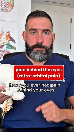 Eli Sader, MD | reminder about retro-orbital pain (pain behind the eyes) which can sometimes be referred from the neck (cervical spine) #migraine... | Instagram