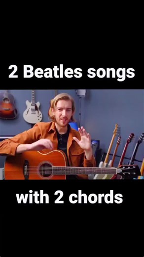 2 Beatles songs with 2 EASY chords 🎸 #thebeatles #andyguitar