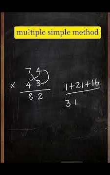 Two digit Multiplication easy method