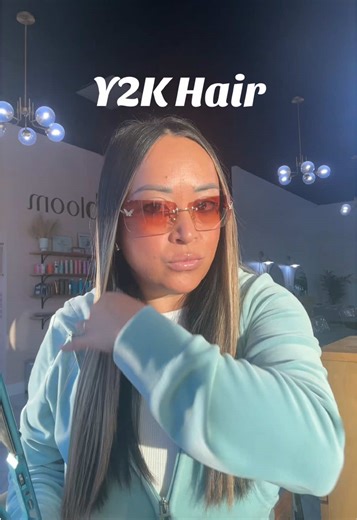 I know I nailed bc I was there, yall ✌️IYKYK #fyp #y2k #y2khairstyle #jlohair #juicycouture