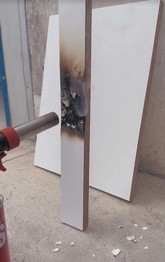 Fire Test on Plywood Panel | Material Behavior Under Flame #plywood #factory