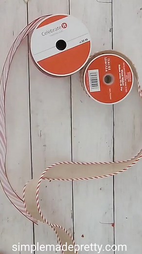 #dollartreediy #dollartreecommunity #dollartreelover #dollartree #dollartreefinds #dollartreeornaments #peppermintchristmas #diybow #christmasbow