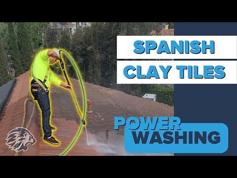 How Professionals Power Wash Spanish Clay Tiles