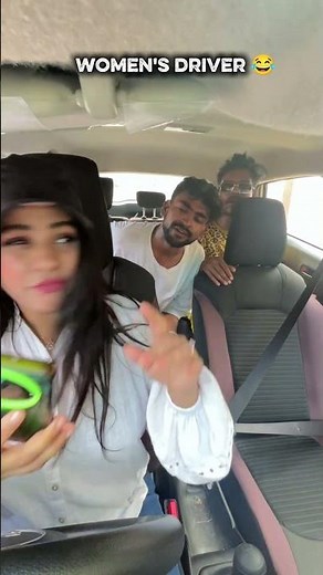 Women's Car Driver 😂 | Funny Driving Prank 🤣 | Comedy Shorts #shorts #womens #funny