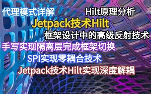 Android高级技术核心讲解【Jetpack技术Hilt】代理模式详解；Hilt原理分析；SPI实现零耦合技术；使用Jetpack技术Hilt实现深度解耦