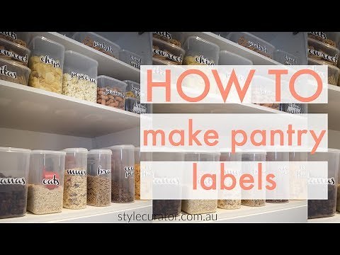 How to make your own pantry storage labels