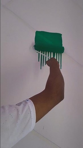 wall painting Green colour fast code bedroom 🏡 #art