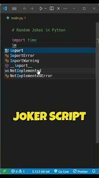 Python Script That Tells Jokes 😂 | #python #coding #programming
