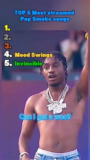 Top 5 most streamed Pop Smoke songs on spotify #rap #music #popsmoke