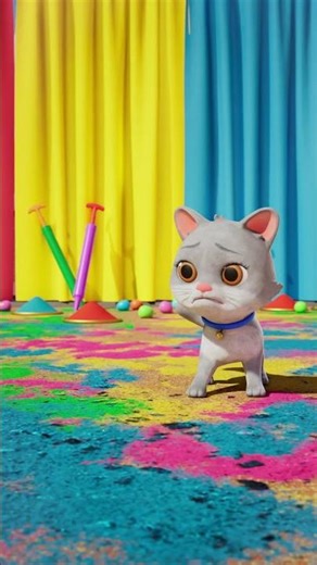 Happy Holi Song for Kids 🎨 | Holi Aayo Nepali Rhymes #shorts