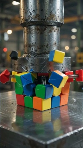 Rubik's Cube Gets Crushed in Seconds! 💥