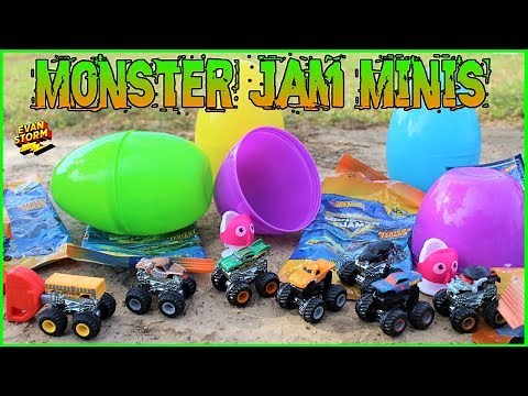 Monster Truck Monday:⚡MONSTER JAM⚡ Scavenger Hunt with Mystery Surprise Eggs