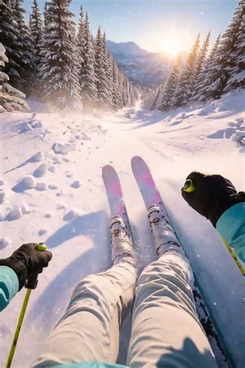 POV: You’re skiing the glitters powder run ⛷️✨