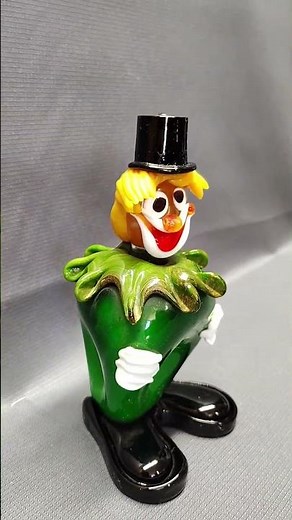 Vintage Murano Style Hand Blown Glass Clown 🤡✨