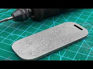 Engraving a Metal Luggage Tag - Dremel. Ideas in the Making.