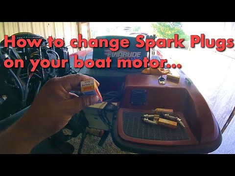 How to change plugs on a EVINRUDE 115 boat motor...