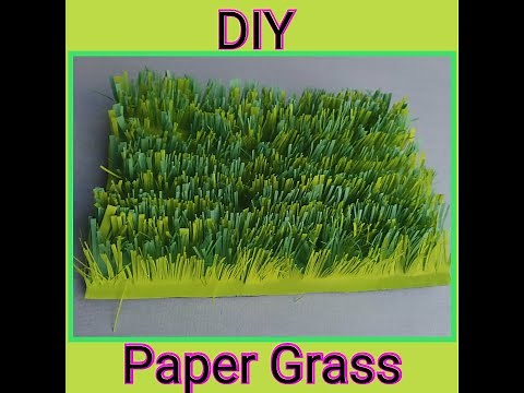 DIY Artificial Grass | How To Make Artificial Paper Grass At Home | DIY Ppaer Crafts