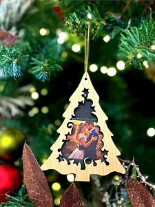 Personalized Christmas Ornament | Picture Frame Ornament | Laser Engraved | Chic and Unique | Kids, Pets or Family Photo Frame - Etsy