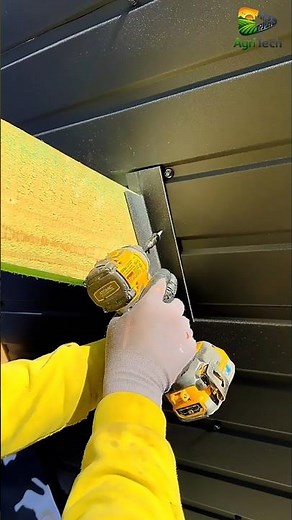 Metal Roof Frame Installation | Fast Construction Using Impact Driver
